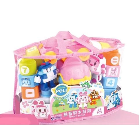 Đồ Chơi Xếp Hình Robocar Poli Funny Block 34pcs 3620 Chọn Ngẫu Nhiên