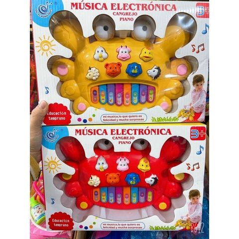Đồ chơi đàn piano chạy bằng pin hình con cua chọn màu ngẫu nhiên (116)