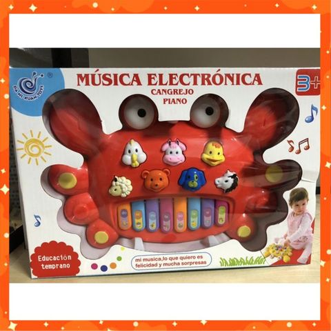 Đồ chơi đàn piano chạy bằng pin hình con cua chọn màu ngẫu nhiên (116)