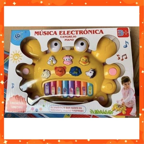 Đồ chơi đàn piano chạy bằng pin hình con cua chọn màu ngẫu nhiên (116)