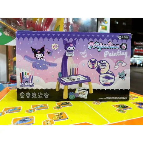 Bộ bàn vẽ màu có đèn chiếu Kuromi 316
