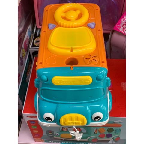 Xe ô tô bus đồ chơi có búa gõ chuột LM705 Multifunction bus