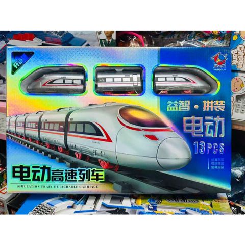 Đồ chơi tàu siêu tốc 3 toa chạy bằng pin có đèn và âm thanh mã 9802