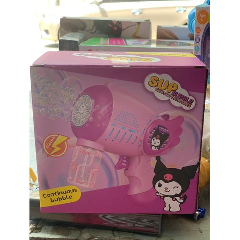 Máy phun bong bóng xà phòng Kuromi CX920 có đèn giao màu ngẫu nhiên