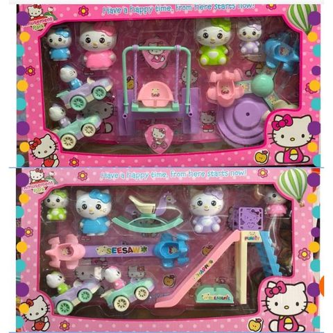 Đồ chơi nhà búp bê 99602 khu vui chơi của mèo Hello Kitty chọn mẫu ngẫu nhiên