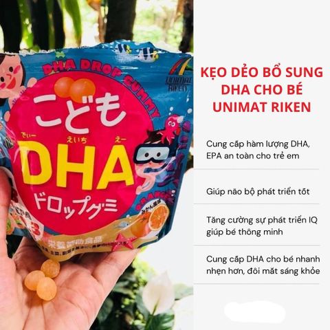 Kẹo Canxi và DHA cho Bé Riken Nhật Bản - Bổ Sung Dinh Dưỡng Hỗ Trợ Phát Triển Chiều Cao và Trí Não cho Trẻ từ 2 Tuổi
