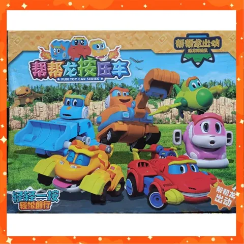 Set Đồ Chơi Biệt Đội Siêu Khủng Long Xe Chạy Đà Gogo Dino #222-152