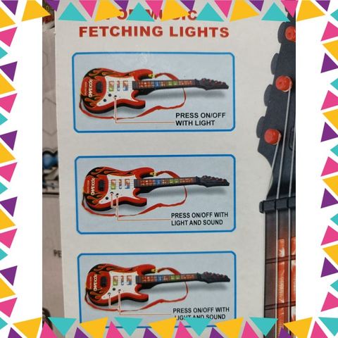 Đàn guitar có nhạc và đèn phát sáng #929A-2