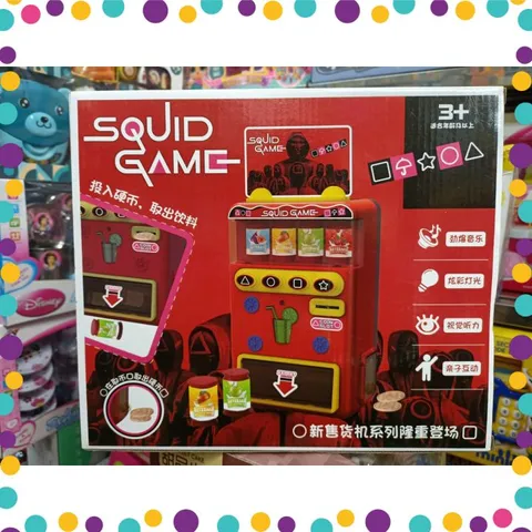 Máy Bán Hàng Nước Ngọt Tự Động Đồ Chơi Có Đèn Và Nhạc Squid Game (679-57)