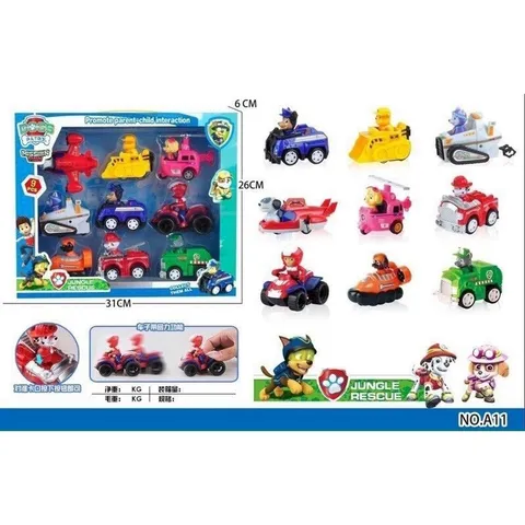 Set Đồ Chơi Đội Chó Cứu Hộ 9 Xe Chạy Đà #A11