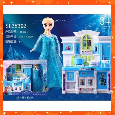 Đồ Chơi Nhà Bếp Có Búp Bê Frozen #8804 Có Đèn Và Nhạc