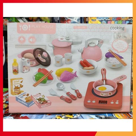 Set Đồ Chơi Nấu Ăn Lắp Pin Có Đèn Và Âm Thanh #Y9982