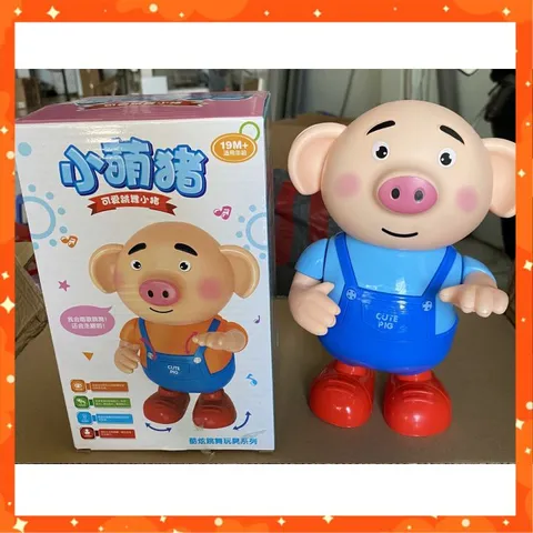 CHÚ HEO CUTE BIẾT NHẢY CÓ NHẠC VÀ ĐÈN KÈM PIN (995 995A) ĐỒ CHƠI CHO BÉ