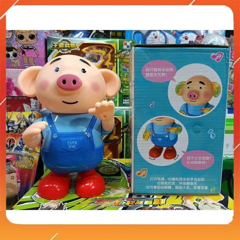 CHÚ HEO CUTE BIẾT NHẢY CÓ NHẠC VÀ ĐÈN KÈM PIN (995 995A) ĐỒ CHƠI CHO BÉ
