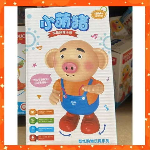 CHÚ HEO CUTE BIẾT NHẢY CÓ NHẠC VÀ ĐÈN KÈM PIN (995 995A) ĐỒ CHƠI CHO BÉ