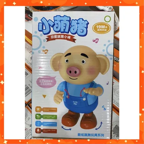 CHÚ HEO CUTE BIẾT NHẢY CÓ NHẠC VÀ ĐÈN KÈM PIN (995 995A) ĐỒ CHƠI CHO BÉ