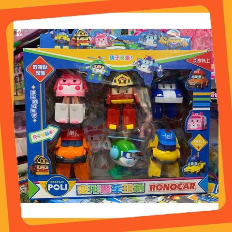 Set Đồ Chơi 6 Xe Robocar Poli Lắp Ghép Biến Hình #83168-6
