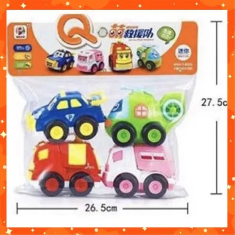 Set Túi Đồ Chơi 4 Xe Ô Tô Robocar Poli, Chọn Ngẫu Nhiên