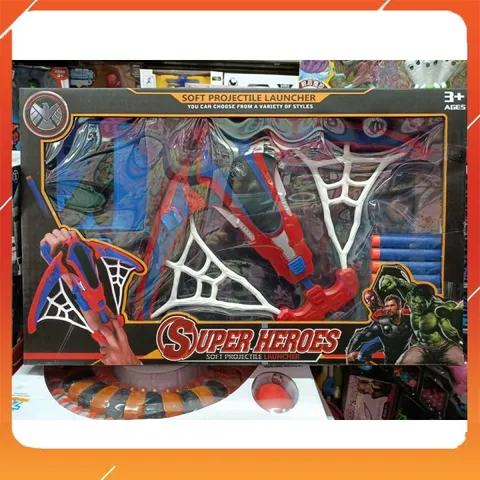 Set Đồ Chơi Cung Tên Bắn Tơ Mềm Của Siêu Nhân Người Nhện Spider Man #564-931