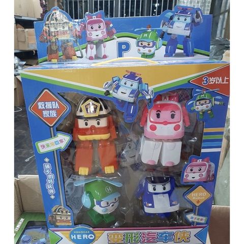 Đồ Chơi 4 Xe Robocar Poli Lắp Ghép Biến Hình #868-4