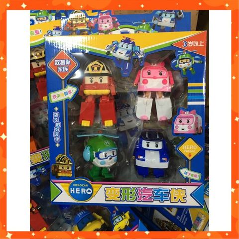 Đồ Chơi 4 Xe Robocar Poli Lắp Ghép Biến Hình #868-4