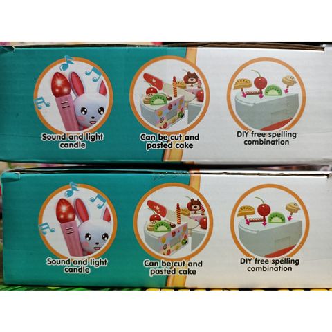 BÁNH SINH NHẬT 65 CHI TIẾT ĐỒ CHƠI CHO BÉ CÓ ĐÈN VÀ NHẠC KÈM PIN (G673A)