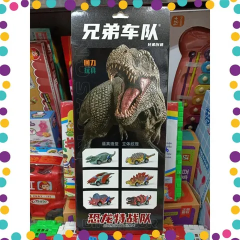 Xe Ô Tô Chạy Đà Mô Hình Khủng Long Hộp 6 Chiếc Đồ Chơi Cho Bé (27921)