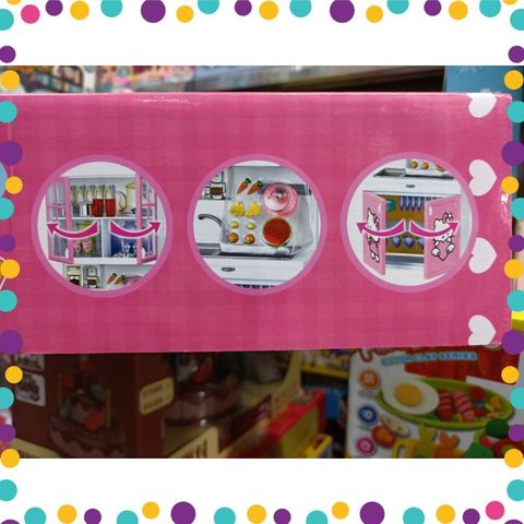 Bộ Nhà Bếp Kitty 4 Ngăn Có Đèn Và Nhạc Đồ Chơi Đồ Hàng Cho Bé Tặng Kèm Pin (26211)