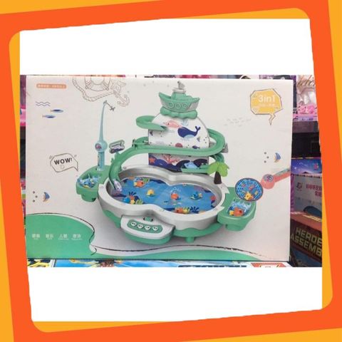 Đồ Chơi Câu Cá Trượt Thác Nước 3in1 Chọn Màu Ngẫu Nhiên 156-79