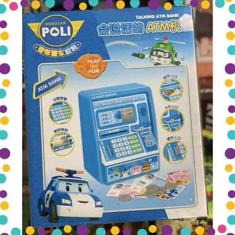 Mô Hình Máy ATM Robocar Poli  Lắp Pin Đồ Chơi Cho Bé (3718A)