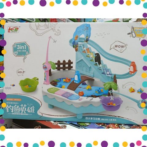 Giao màu ngẫu nhiên bộ câu cá đa năng phát nhạc có dây sạc USB (1567-8) đồ chơi cho bé