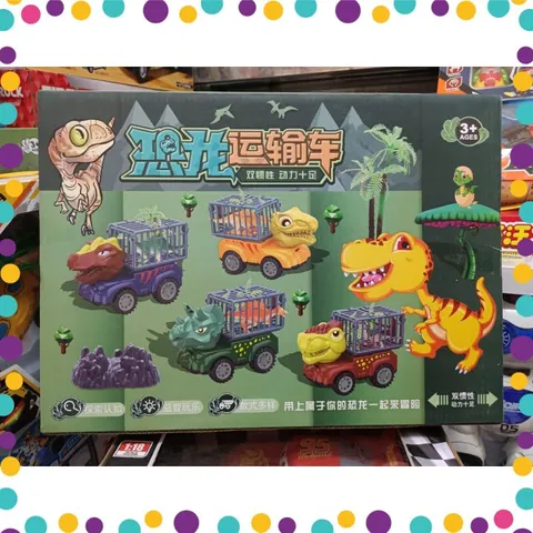 Bộ 4 Xe Chạy Bánh Đà Khủng Long Dinosaur Đồ Chơi Cho Bé (LL-10)
