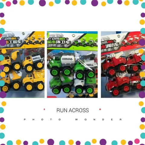 Túi Đồ Chơi 4 Xe Công Trình Chạy Đà #5001 #5002 #5003 Chọn Ngẫu Nhiên