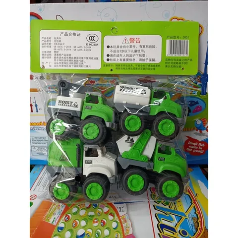 Túi Đồ Chơi 4 Xe Công Trình Chạy Đà #5001 #5002 #5003 Chọn Ngẫu Nhiên