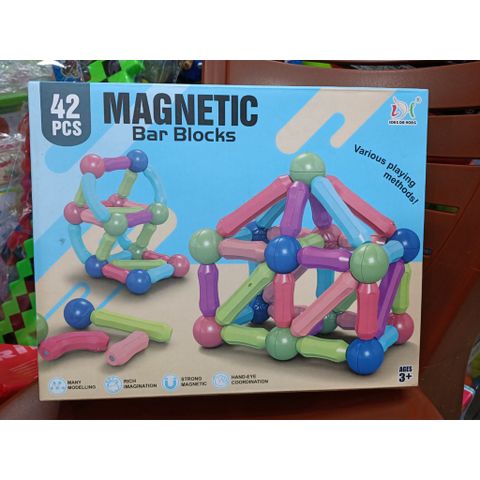 Đồ Chơi Xếp Hình Lắp Ráp Nam Châm 25 36 42 64 Chi Tiết (H01 H02 H03 H05) Magnetic Bar Blocks