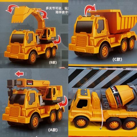 4 mẫu giao ngẫu nhiên xe ô tô điều khiển từ xa chủ đề công trường xây dựng 889-2A 889-2C