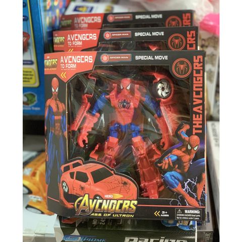 Lắp ghép biến hình robot ô tô siêu nhân người nhện spider man 8880