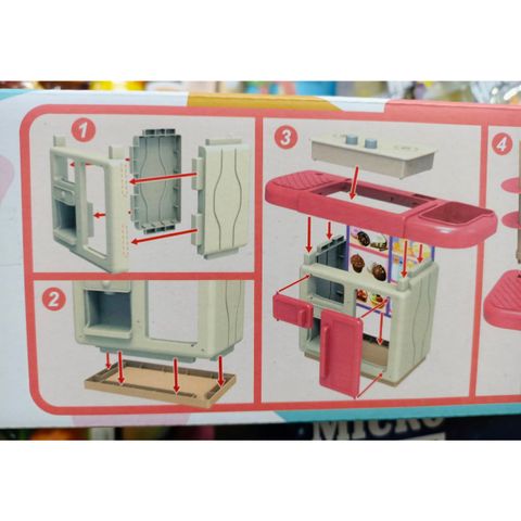 Bộ bếp nấu ăn đồ chơi cho bé 36T-1 có đèn và âm thanh