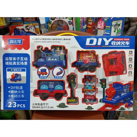 Đồ chơi đường ray xe lửa tàu hỏa 3 toa có đèn và âm thanh (238E-57)