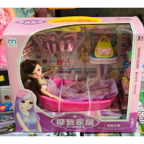 Bộ đồ chơi búp bê và phòng tắm nhiều phụ kiện mã 329