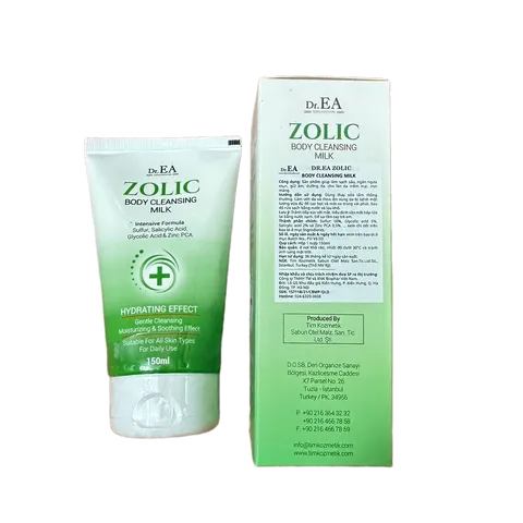Sữa Tắm Sát Khuẩn Ngừa Mụn Dr EA Zolic - 150ml, Giảm Mụn Đầu Đen, Viêm Nang Lông, Chăm Sóc Da Dầu
