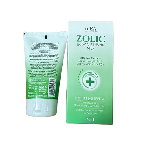 Sữa Tắm Sát Khuẩn Ngừa Mụn Dr EA Zolic - 150ml, Giảm Mụn Đầu Đen, Viêm Nang Lông, Chăm Sóc Da Dầu