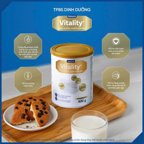 Sữa Dinh Dưỡng Belnutris Vitality+ 400g - Thực Phẩm Bổ Sung Dinh Dưỡng Cao Cấp Nhập Khẩu Từ Đức, Hỗ Trợ Sức Khỏe và Năng Lượng Hàng Ngày