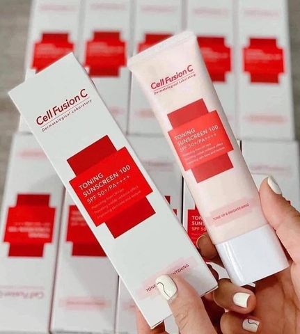 KCN - Kem Chống Nắng Nâng Tông Cell Fusion C Toning Sunscreen 100 Spf50+ Pa++++ (Cho Da Trắng Hồng) 230700