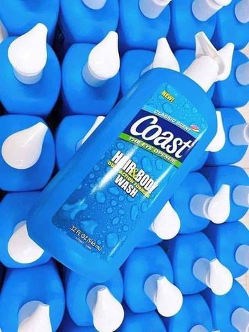 Sữa Tắm Gội Coast Classic Scent 946ml - Chăm Sóc Tóc & Da Toàn Diện, Hương Thơm Tươi Mát Suốt Ngày