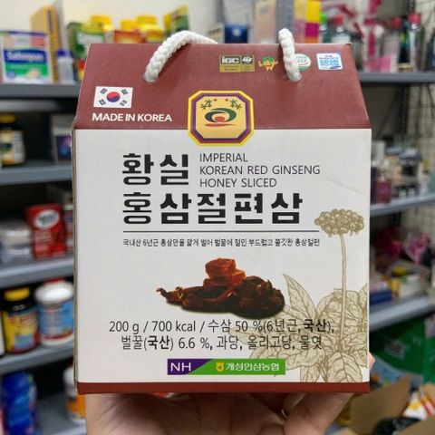 Hồng Sâm thái lát tẩm Mật Ong NONGHYUP Hàn Quốc 200 gram