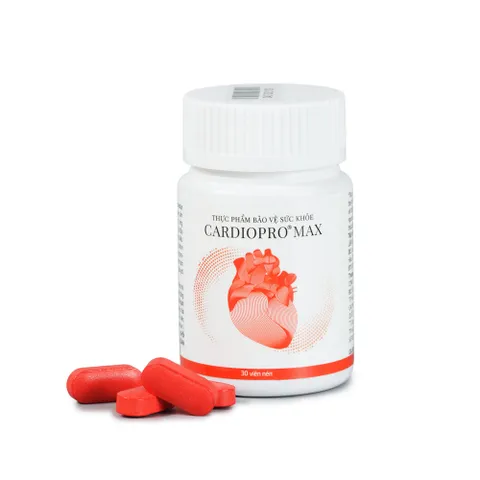 Viên uống Cardiopro Max - Hỗ trợ tim mạch, giảm mỡ máu, ngăn ngừa xơ vữa động mạch, 100% nguyên liệu Organic, hộp 30 viên