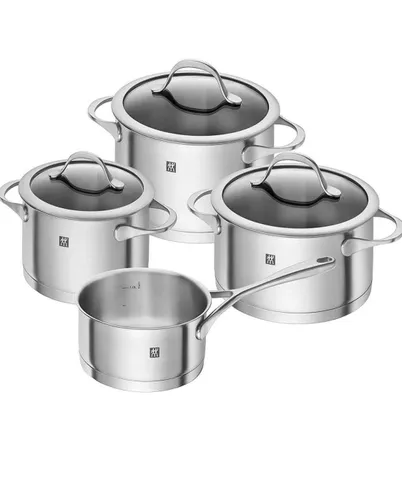 Bộ Nồi Zwilling Essence 4 Món - Thép Không Gỉ 18/10, An Toàn Cho Mọi Loại Bếp, Thiết Kế Hiện Đại, Dễ Dàng Vệ Sinh