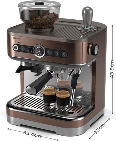 Máy Pha Cà Phê Espresso Bán Tự Động Philips Barista Brew PSA3228/41 - Thiết Kế Châu Âu, Hệ Thống Nén An Toàn, Pha Chế Chất Lượng Barista