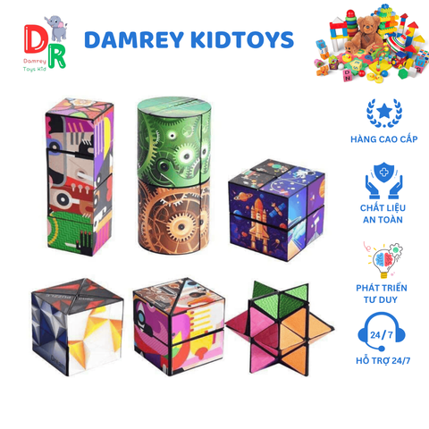 Đồ Chơi Khối Xoay Ma Thuật Biến Hình 3D - Xếp Hình Sáng Tạo Thông Minh Giúp Bé Phát Triển Tư Duy, Sáng Tạo, Quà TặngÝ Nghĩa